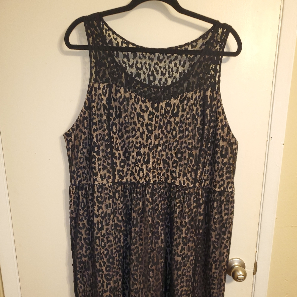 Lane Bryant black nude sleeveless dress size 24